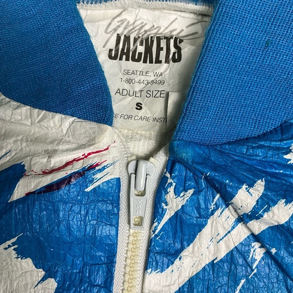 Vintage 90s Tyvek golf jacket all over print USA made unisex Small - Picture 7 of 7